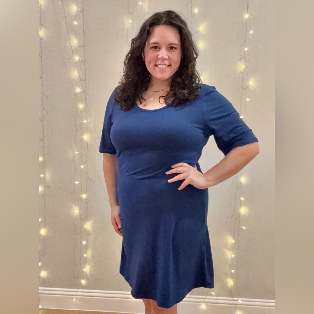 Elegant Blue Women's Dress